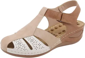 Women's Causal Closed Toe Wedges Sandals Summer Comfortable Ankle Strap Beach Dressy Sandal Water Ladies Slides