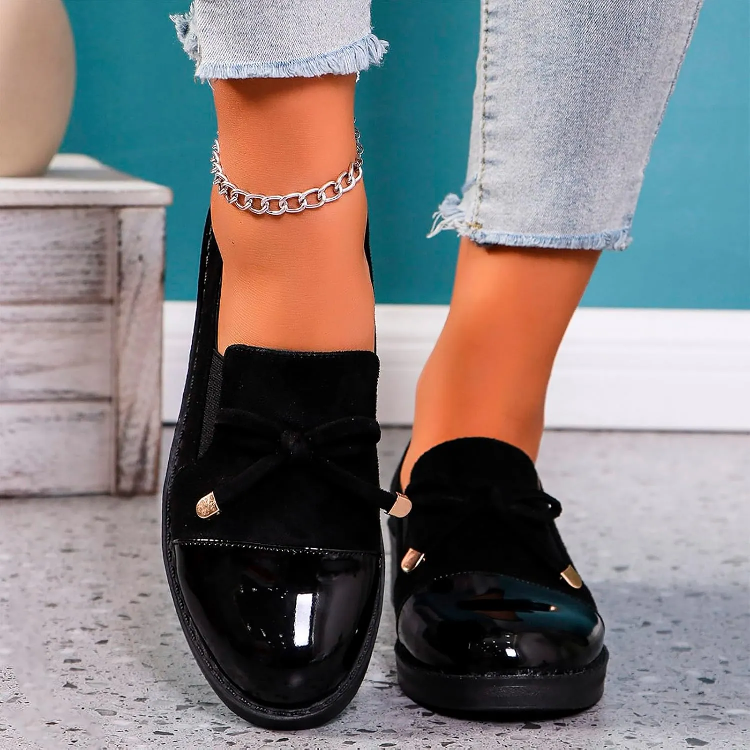 Womens Shoes Dressy Casual Chunky Penny Loafer Slip On Work Shoes Comfort Business Shoes Platform Lug Sole Loafers
