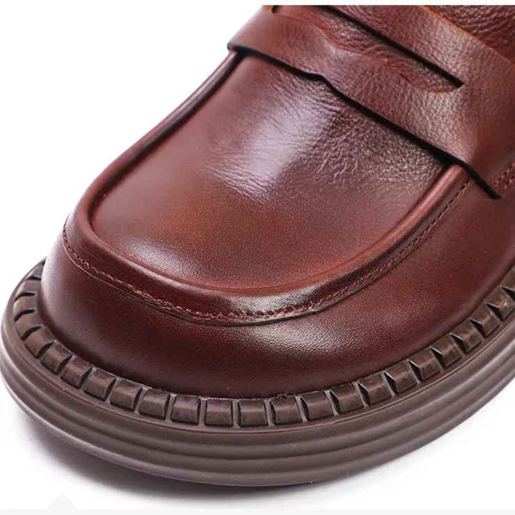 Women's Vintage Leather Handmade Flat Loafers